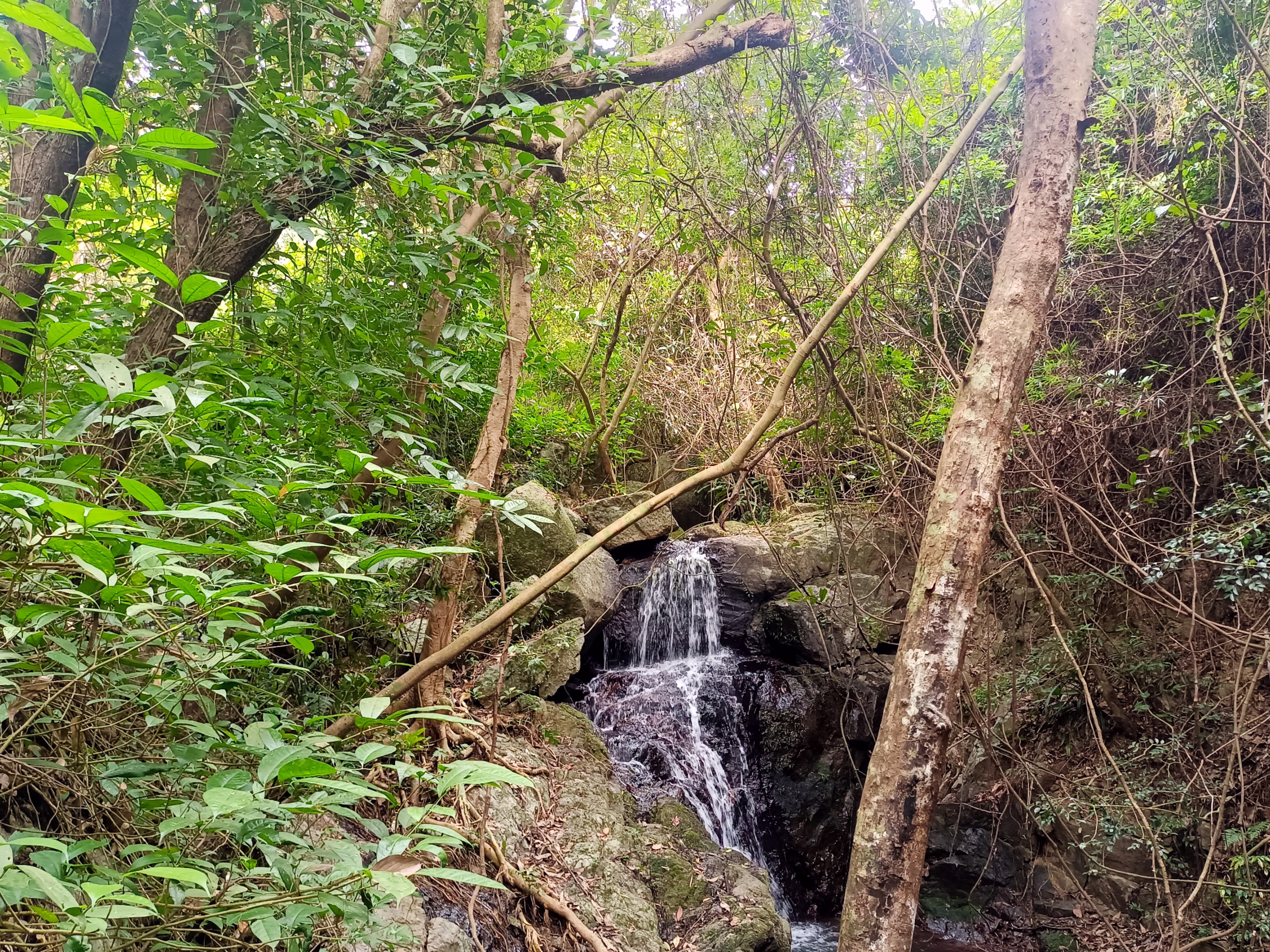 一个山间小瀑