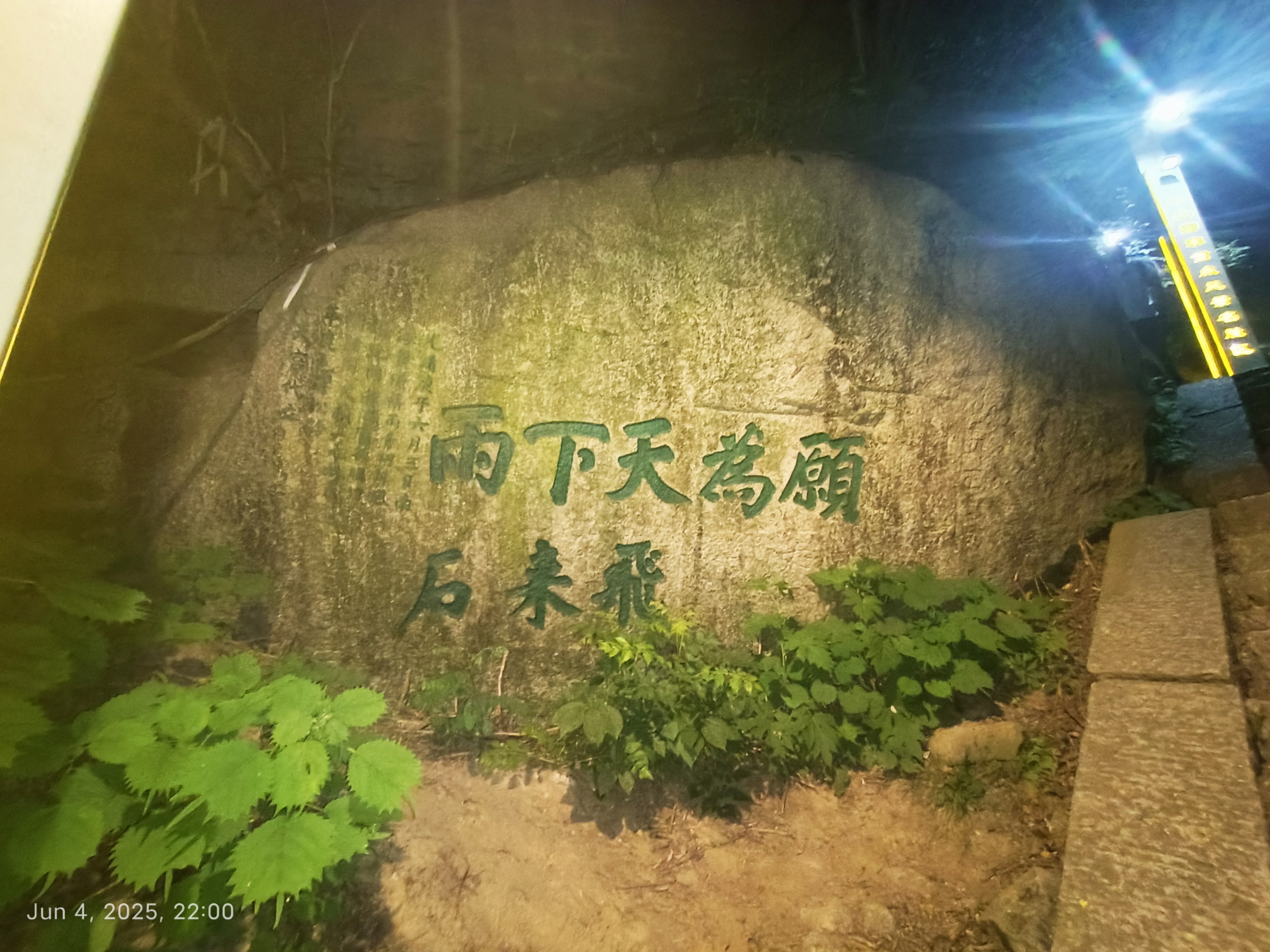 愿为天下雨,飞来石。